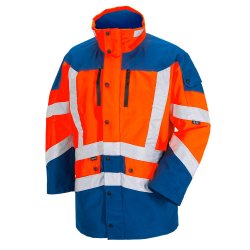 New Arrivals Haix GORE-TEX HiVis Jacket CAVAZZO EBX High-Visibility Orange/royal