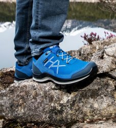 New Arrivals Haix Black Eagle Adventure 3.0 GTX low/azure-silver